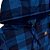 Camisa Infantil Flanelada Xadrez Azul Escuro com Capuz - Imagem 2