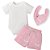 Conjunto de Bebê Menina Rosa Animais 3 Peças - Imagem 1