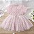 Vestido Infantil Menina Tule Rosa Corações - Imagem 2