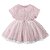 Vestido Infantil Menina Tule Rosa Corações - Imagem 1