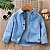 Camisa Social Bebê Menino Jeans Azul Claro - Imagem 2