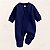 Macacão Bebê Menino Azul Marinho Algodão Essentials Manga Longa - Imagem 1
