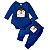 Conjunto Bebê Menino Body e Calça Azul Aplique Pinguim - Imagem 1