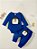 Conjunto Bebê Menino Body e Calça Azul Aplique Pinguim - Imagem 2