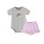 Conjunto Bebê Menina Body Arco Íris e Shorts em Laise - Imagem 1