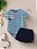 Conjunto Bebê Menino Body Listrado Ursinhos e Shorts com Botões - Imagem 2