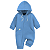 Macacão Bebê Menino Essentials com Capuz Azul Claro - Imagem 1