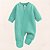 Macacão Bebê 100% Algodão Vira Pé Verde – Conforto para Recém-Nascido | Enxoval Dubaby - Imagem 1