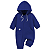 Macacão Bebê Menino Essentials com Capuz Azul - Imagem 1