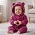 Macacão Bebê Teddy Peluciado com Capuz Pink - Imagem 4