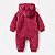 Macacão Bebê Teddy Peluciado com Capuz Vermelho - Imagem 4