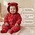 Macacão Bebê Teddy Peluciado com Capuz Vermelho - Imagem 2