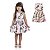 Vestido Infantil Floral com Cinto dourado - Imagem 2