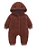 Macacão Teddy Ursinho Pelúcia Fofura Marrom Escuro - Imagem 1