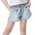 Conjunto infantil menina Cropped Sereia Shorts Chambray - Imagem 5