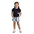 Conjunto Infantil T-shirt Gatinha Shorts Chambray - Imagem 5
