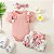 Conjunto Infantil Body, Shorts Floral e Faixinha de Cabeça - Imagem 1