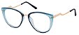 Armação Óculos Receituário AT 8812 Azul Transparente - Imagem 3