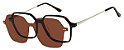 Armação Óculos Receituário e Sol Clipon Com 1 Lente Oasis Tartaruga - Imagem 1