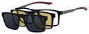 Armação Óculos Receituário e Sol Clipon Com 2 Lentes AT 5342 Preto/Vermelho - Imagem 1