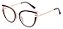 Armação Óculos Receituário Tasha Vinho/Bege - Imagem 3