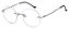 Armação Óculos Receituário Plymouth Titanium Prata - Imagem 3