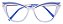 Armação Óculos Receituário Oslo Branco/Azul - Imagem 1
