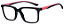 Armação Óculos Receituário Spark Preto/Vermelho - Imagem 1
