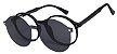 Armação Óculos Receituário e Sol Clipon Com 1 Lente Têmis Preto - Imagem 1