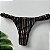 Calcinha Semi Fio fru-fru lateral croche preto 016 (top não incluso) - Imagem 3