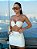 Saia bolsinho com botão tecido Capri off White ( valor somente da saia ) - Imagem 4