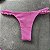 Calcinha Semi Fio alça fina lateral miçangas 016 plisse rosa (top não incluso) - Imagem 1