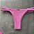 Calcinha Semi Fio alça fina lateral miçangas 016 plisse rosa (top não incluso) - Imagem 2