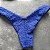 Calcinha Asa Delta Fio 012 tecido mykonos azul   (BUSTO NÃO INCLUSO) - Imagem 1