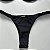 Calcinha 016 Semi Fio fru-fru lateral Tecido Shine preto (top não incluso) - Imagem 2