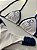 Cortininha 018 com bojo removível off white e detalhes marinho com bordado signo Leão - Imagem 6
