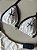 Cortininha 018 com bojo removível off white e detalhes marinho com bordado signo Peixes - Imagem 4