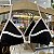 Cortininha 018 com bojo removível Ipanema Preto com viés e detalhes branco (calcinha não inclusa) - Imagem 1