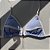 Cortininha 018 com bojo removível Ipanema azul candy viés e detalhes branco (calcinha não inclusa) - Imagem 3
