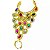 Pulseira Dourada c/ Chaton Colorido com Anel Dança do Ventre e Cigana - Imagem 2