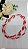 Guia de Miçanguinha Bicolor Branco c/ Vermelho 45cm - Imagem 1