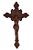 Crucifixo Em Madeira Nobre Entalhada 28cm - Imagem 1