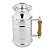 GARRAFA TÉRMICA EM PRATA E BAMBU 250ML - Imagem 2