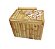 BALDE DE GELO EM BAMBU NATURAL COM CORAL - Imagem 1