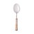 COLHER AÇO INOX PRATA PARA SERVIR COM CABO RATTAN - Imagem 1