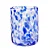 COPO BAIXO DE VIDRO TRANSPARENTE COM AZUL - TARTARUGA - Imagem 1