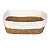 CESTO DE FIBRA NATURAL RETANGULAR BRANCO - M - Imagem 1