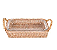 SUPORTE / TRAVESSA RETANGULAR EM VIME NATURAL COM ALÇA BAMBU - G - Imagem 1