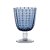 TAÇA DE VIDRO AZUL ARDÓSIA COM PESPONTOS BRANCOS - Imagem 1