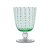 TAÇA DE VIDRO VERDE COM PESPONTOS BRANCOS - Imagem 1